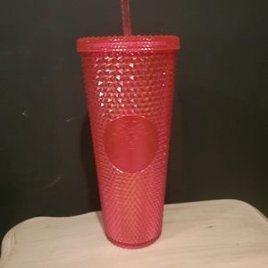 Starbucks studded tumbler, hot pink